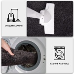 PURRUGS Dirt Trapper Door Mat 24" x 35.5", Non-Slip Machine Washable Entry Rug, Shoe Scraper, Dog Door Mat, Super Absorbent Welcome Mat for Front & Back Door, Muddy Shoes & Paws, Charcoal - Image 3