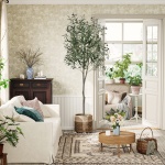 VIAGDO Artificial Olive Tree 6ft Tall Fake Potted Olive Silk Tree with Planter Large Faux Olive Branches and Fruits Artificial Tree for Home Office Living Room Decor Indoor, 1176 Leaves - Image 7